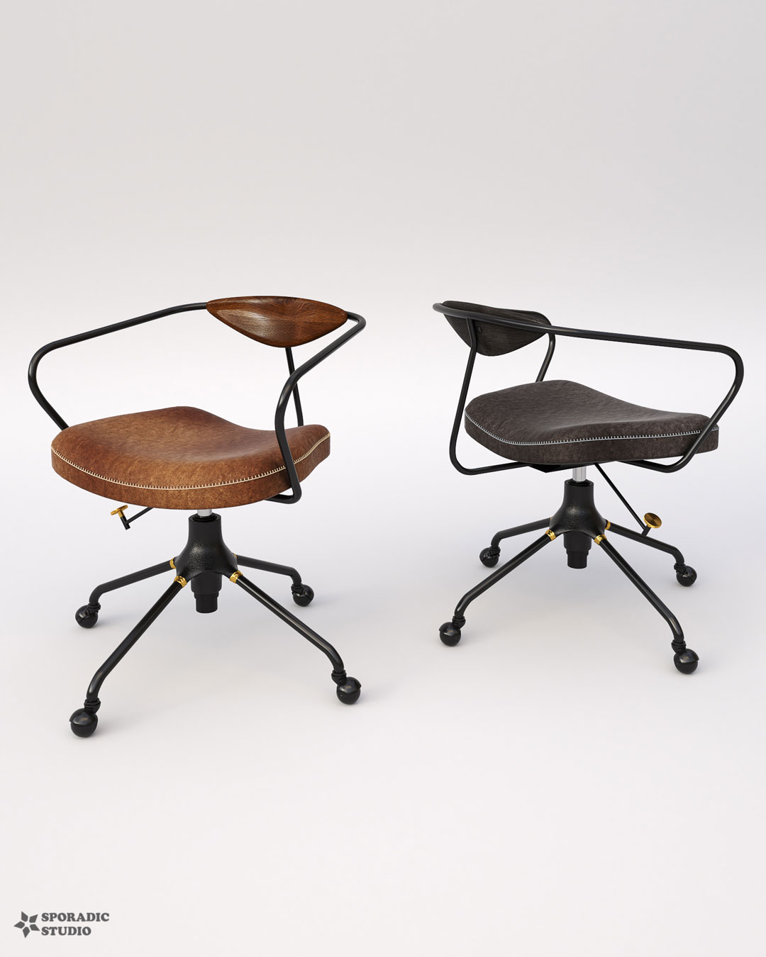 3d Modeling Akron Desk Chair Sporadic Studio