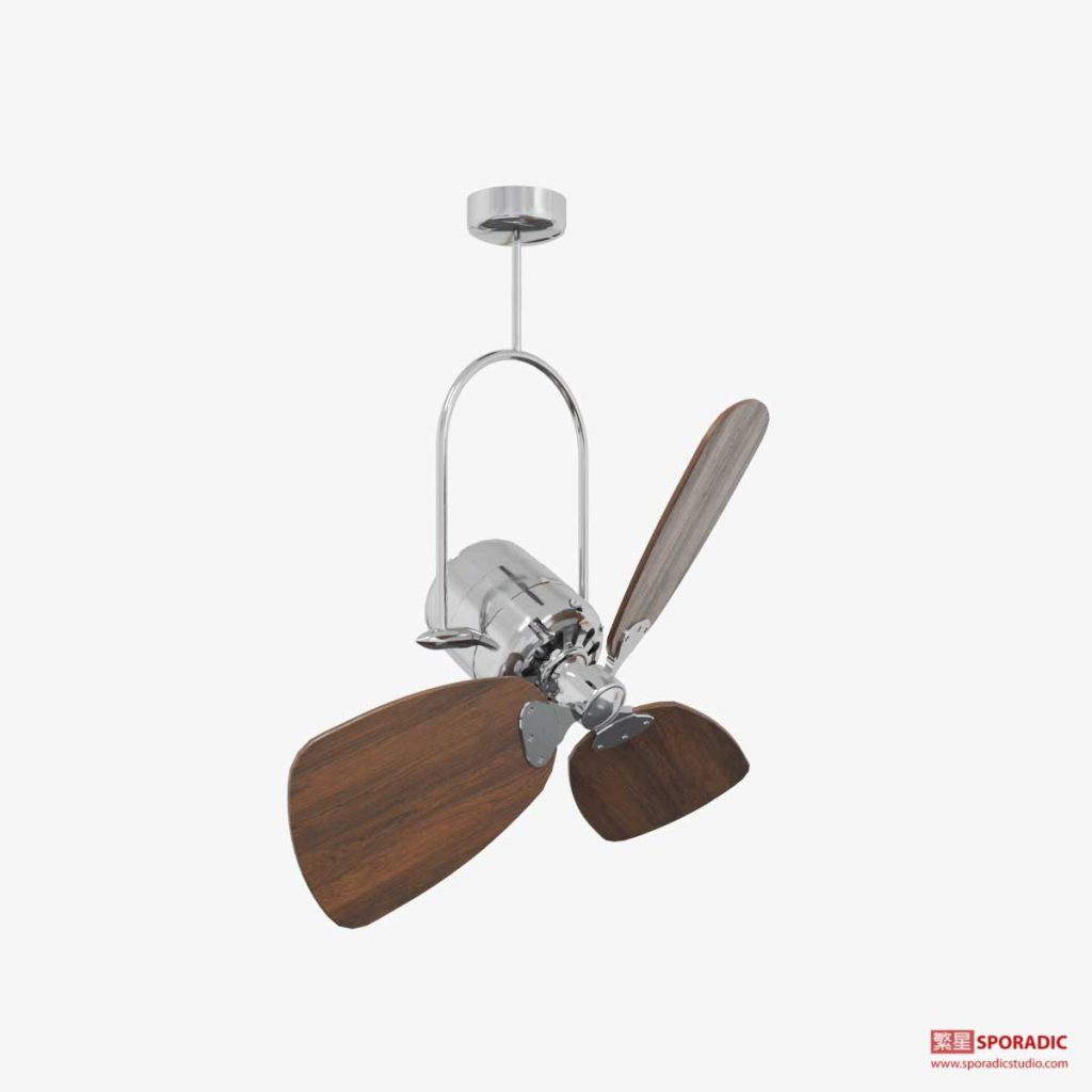 ceiling fan color01 3d model