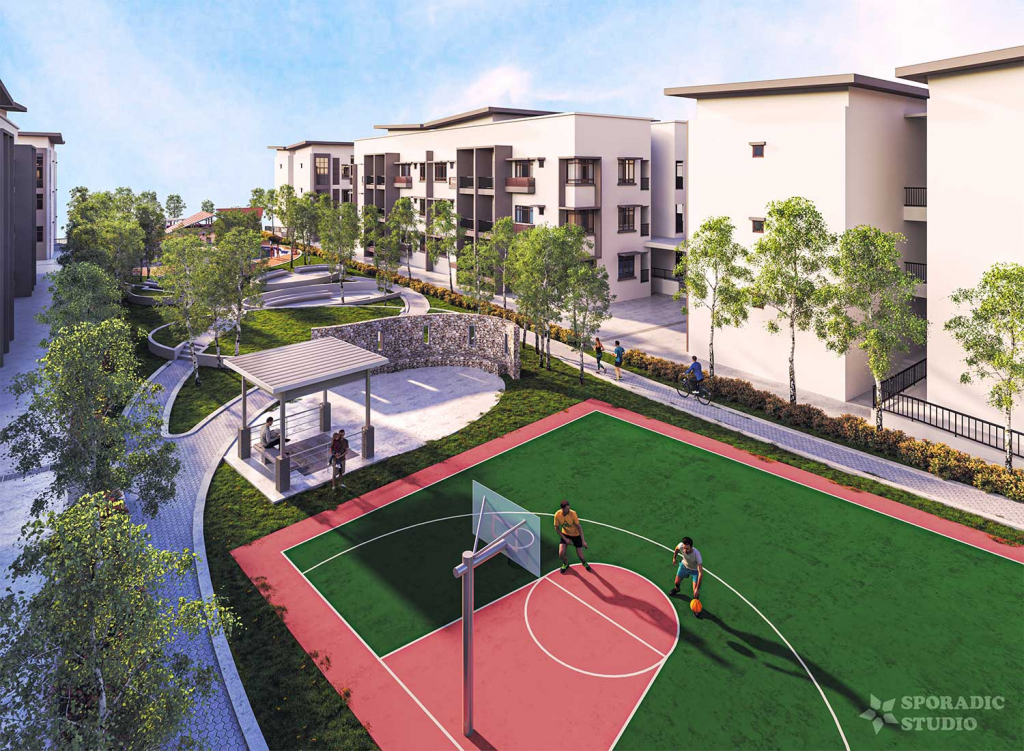 Amber Vue Apartment View 1 3d exterior visualization