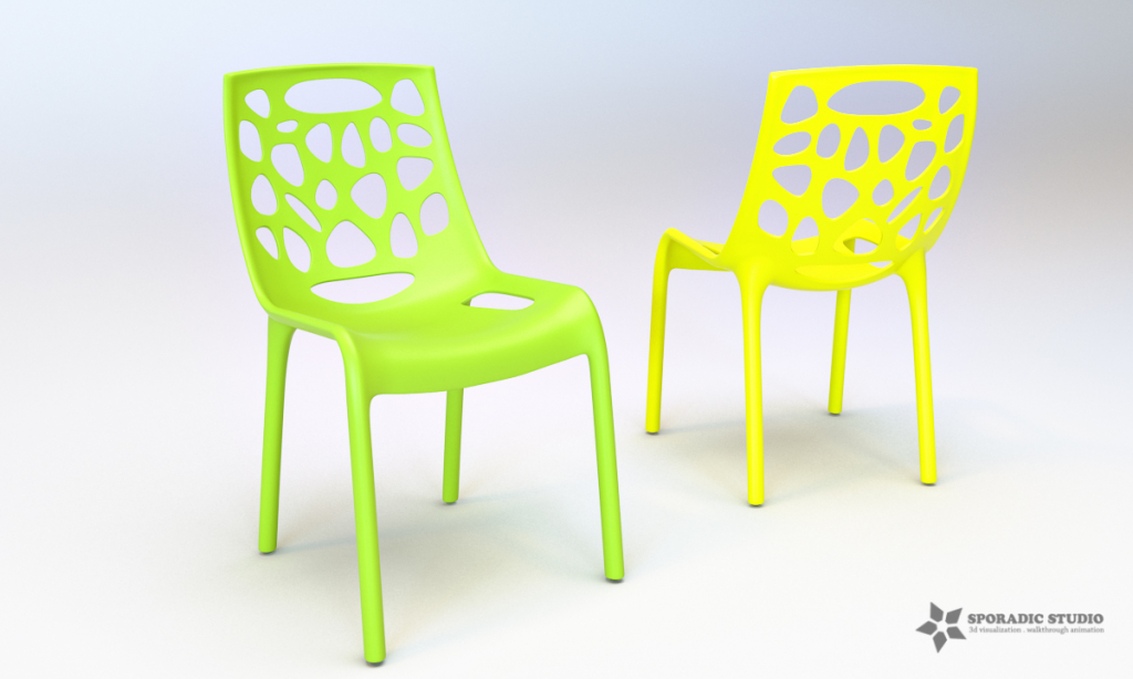 Ergonomic Plastic Chair Ergonomic Plastic Chair 3d model
