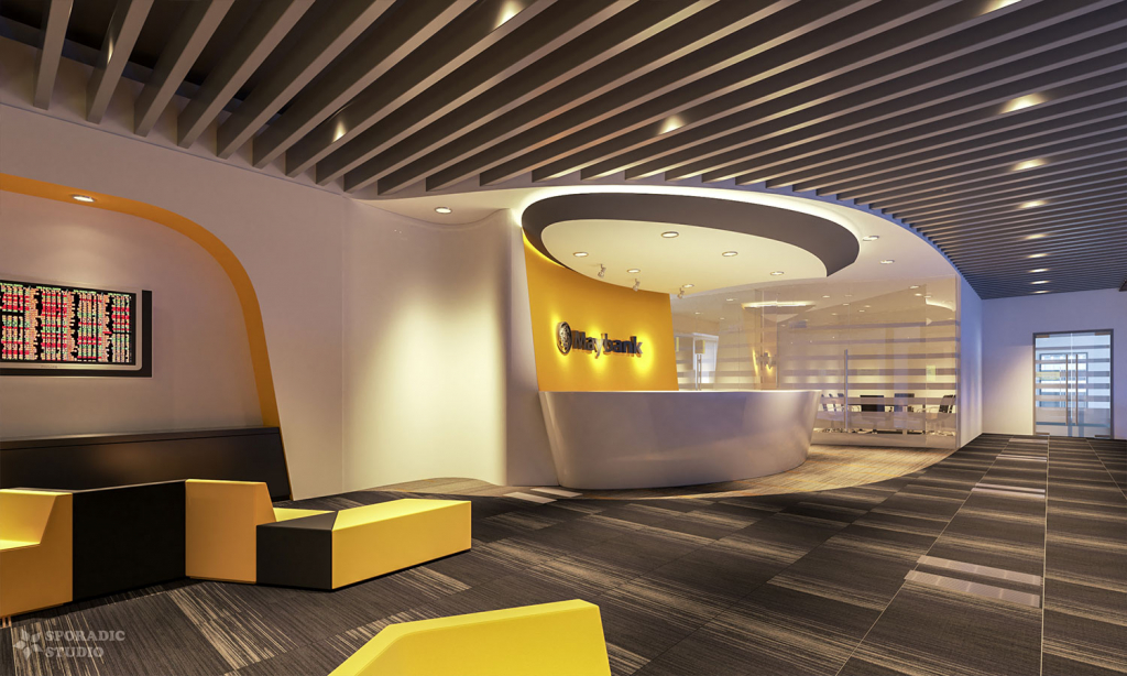 Maybank Shanghai Concierge View 2 3d interior visualization