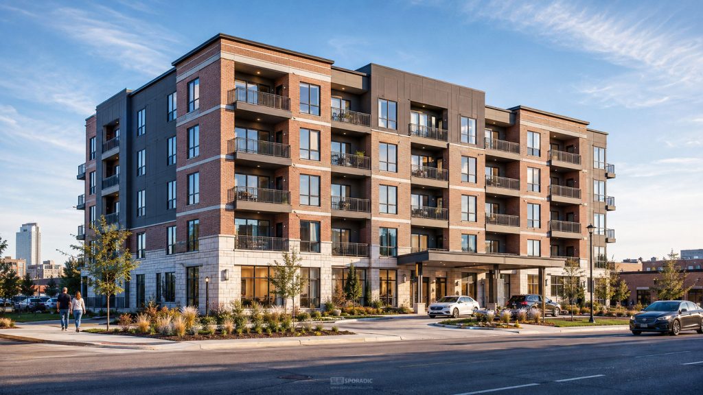 Apartment Oklahoma 3d exterior visualization